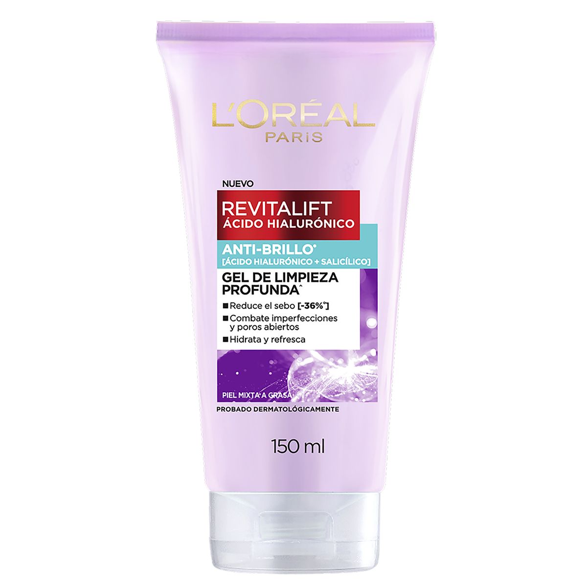 LOREAL PARIS - Gel Facial Limpiador L’Oréal Revitalift Oil Control Envase 150 mL