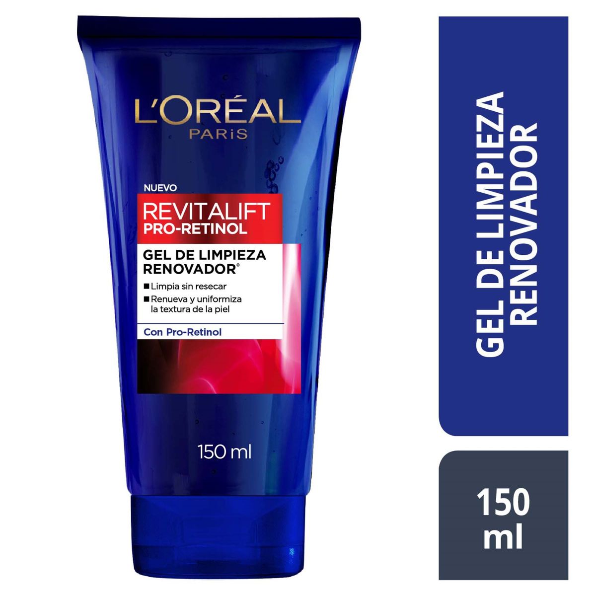 LOREAL PARIS - Gel Limpiador Loreal Revitalift Retinol Envase 150 mL
