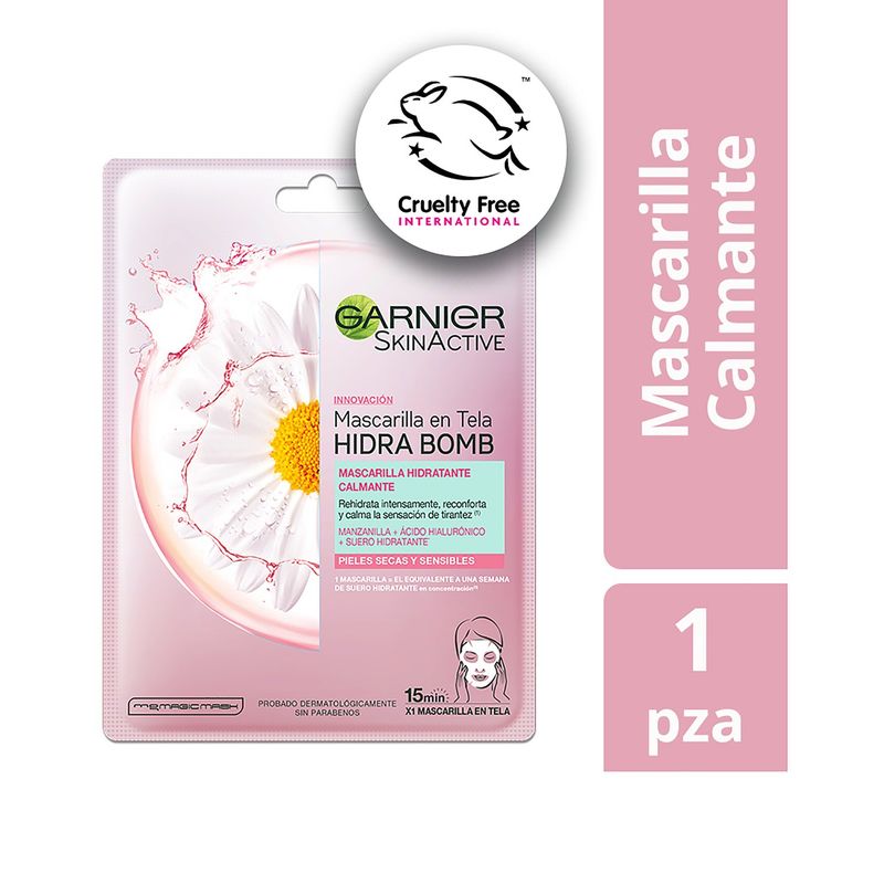 GARNIER - Mascarilla Facial Garnier Tela Hidra Bomb Manzanilla