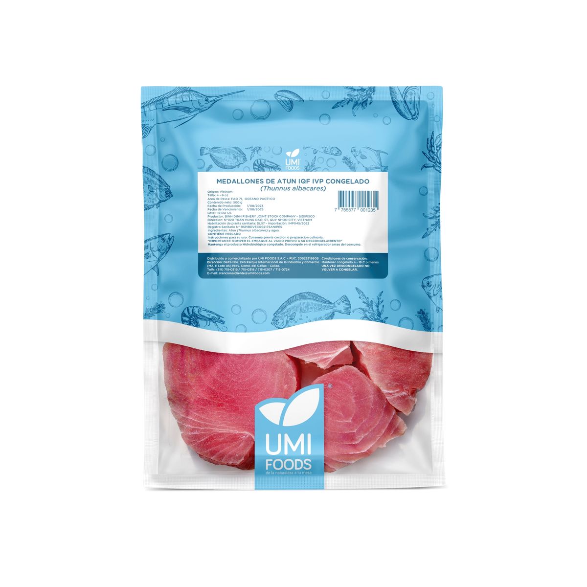 UMI FOODS - Medallones De Atún Congelado x 500 g