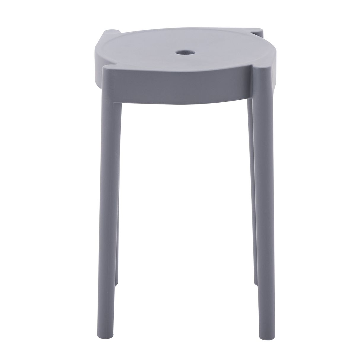 CASA JOVEN - Banquito De Plástico Gris 29 x 49 Cm