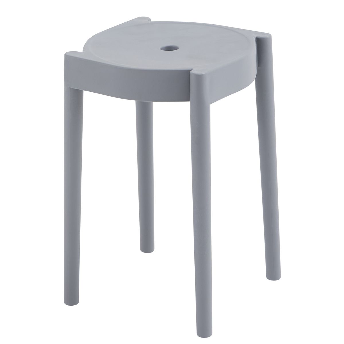 CASA JOVEN - Banquito De Plástico Gris 29 x 49 Cm