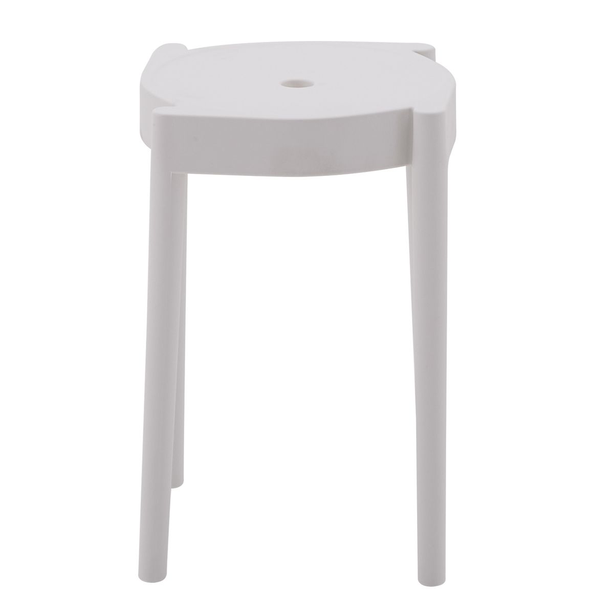 CASA JOVEN - Banquito De Plástico Blanco 29 x 49 Cm