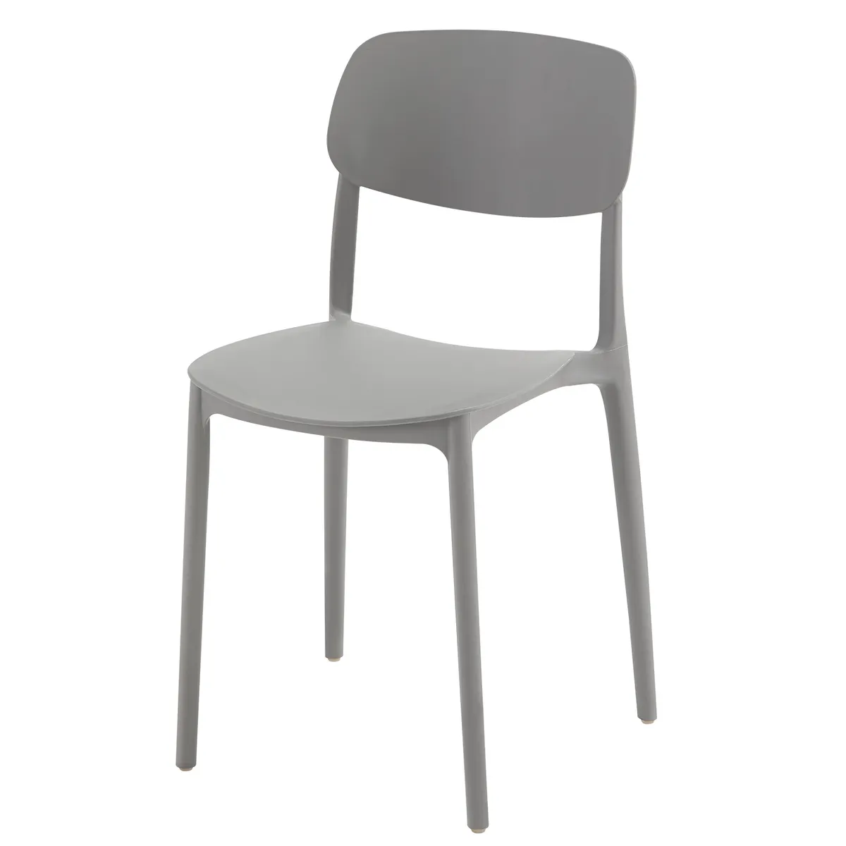 CASA JOVEN - Silla de Plástico Gris 50X39X79Cm