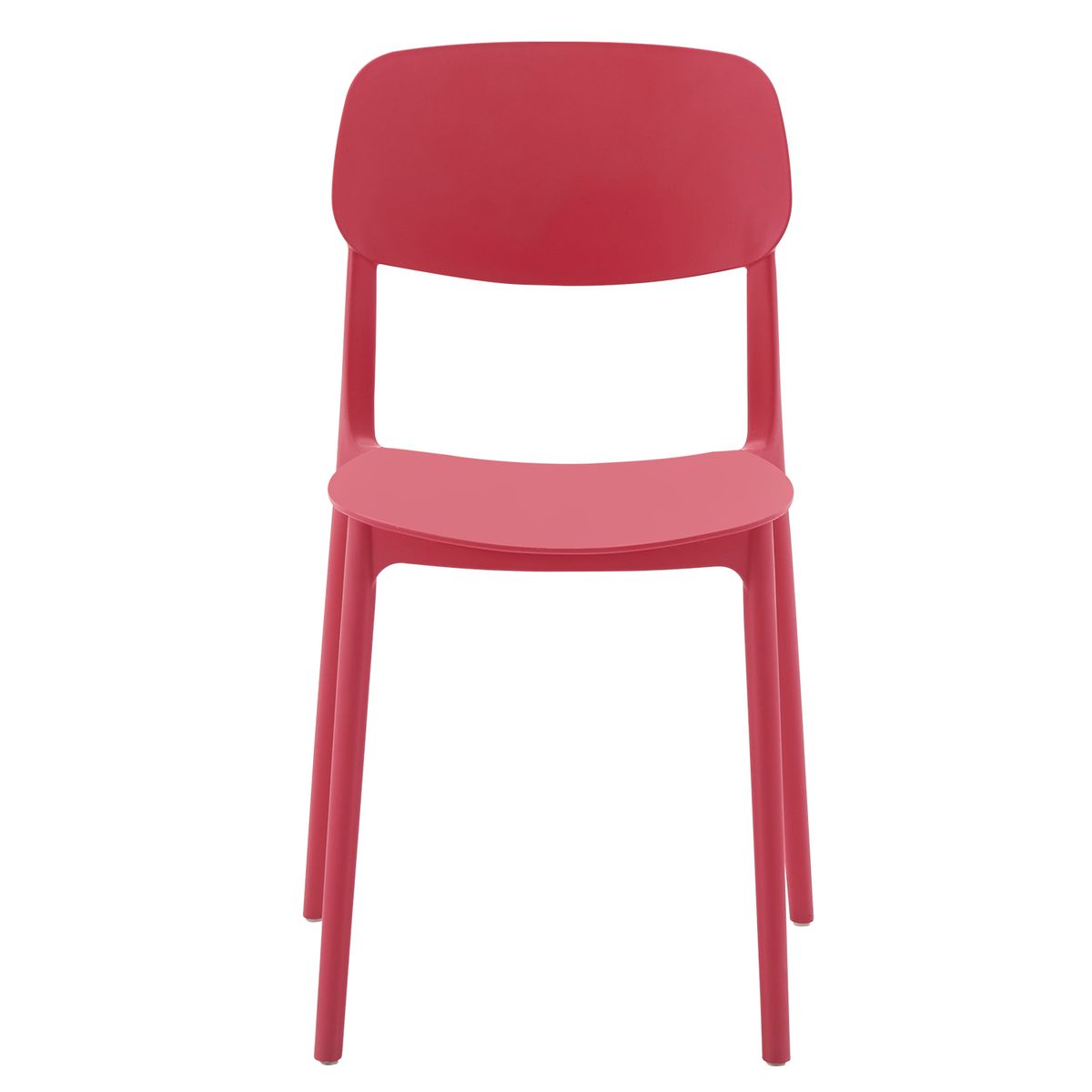 CASA JOVEN - Silla de Plástico Rojo 50X39X79Cm