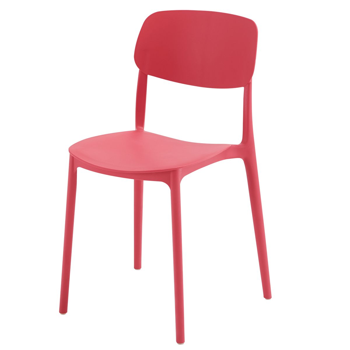 CASA JOVEN - Silla de Plástico Rojo 50X39X79Cm