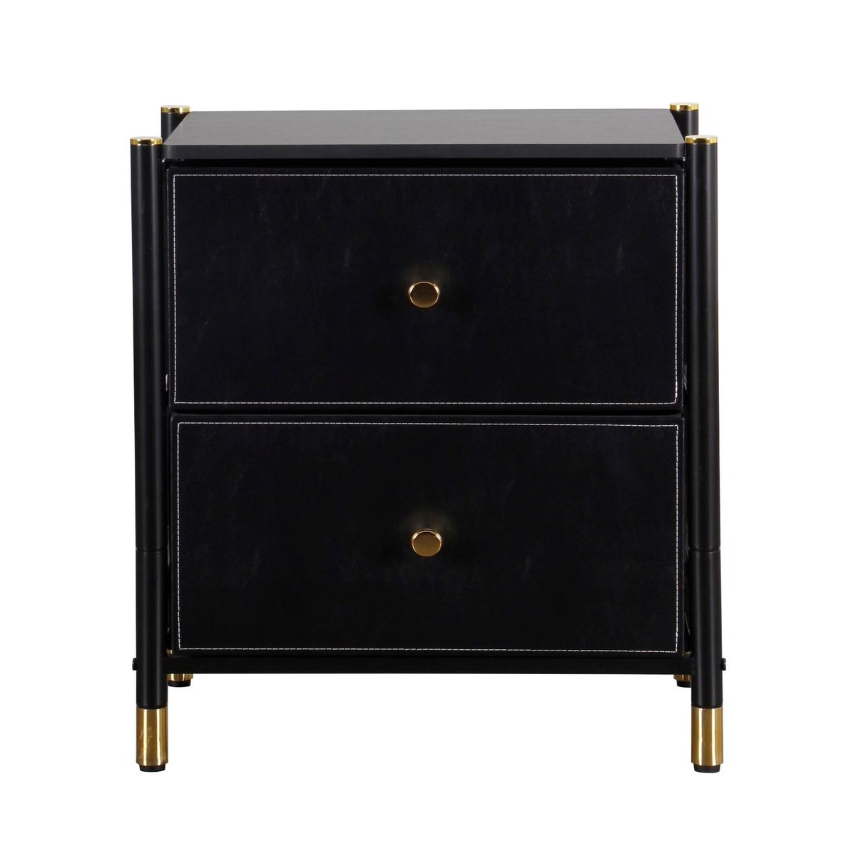  - Estante 2 Cajones Pu Gold 46X30X54.7Cm