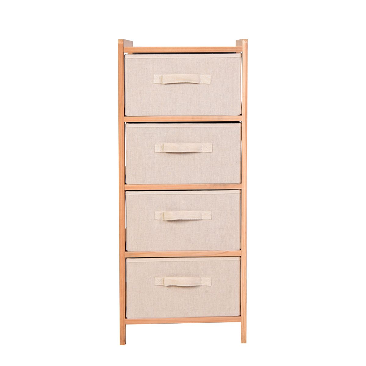  - Estante 4 Cajones Madera y Tela 34.5x36.5x86 cm