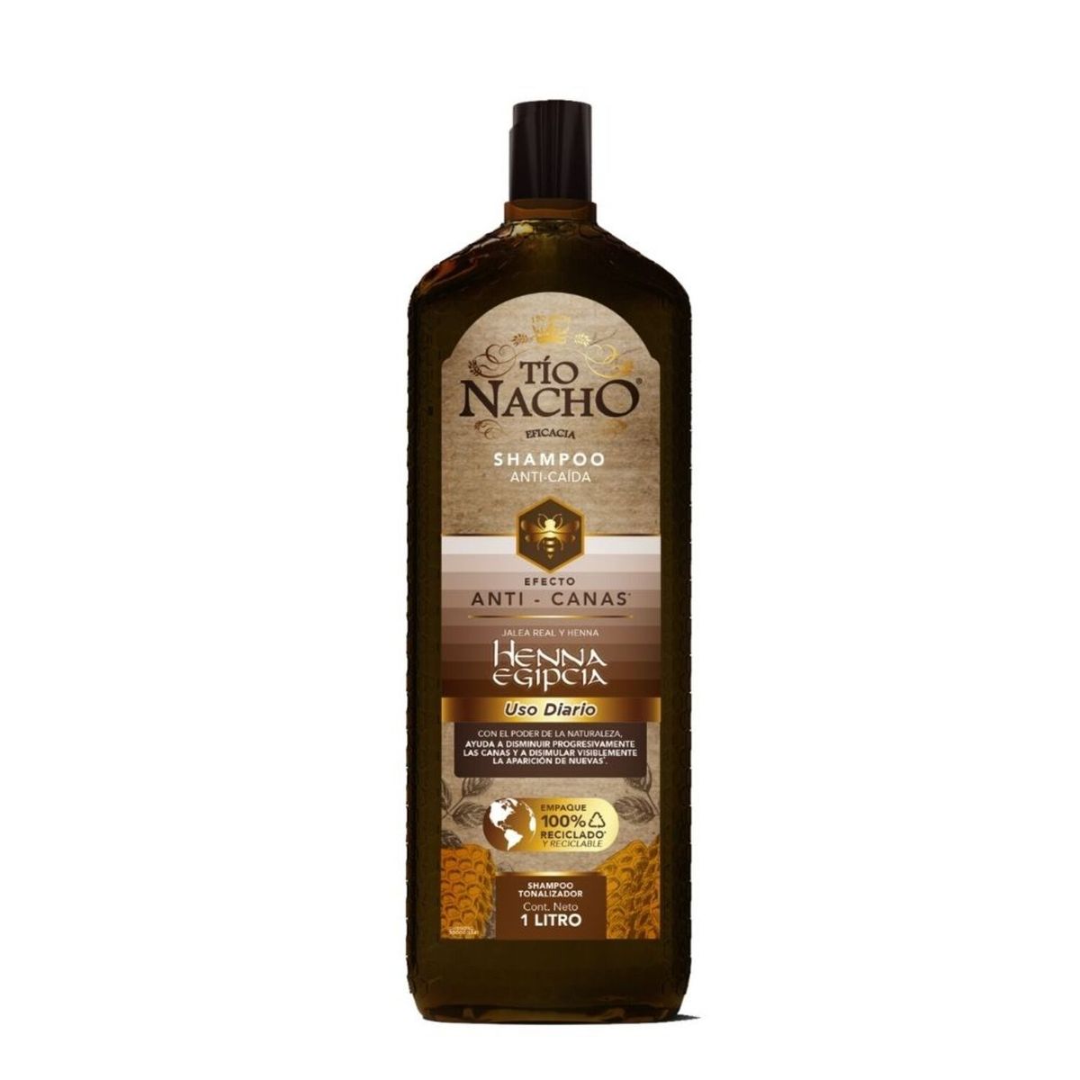 TIO NACHO - Shampoo Tio Nacho Anticanas Henna Egipcia Botella 1 L