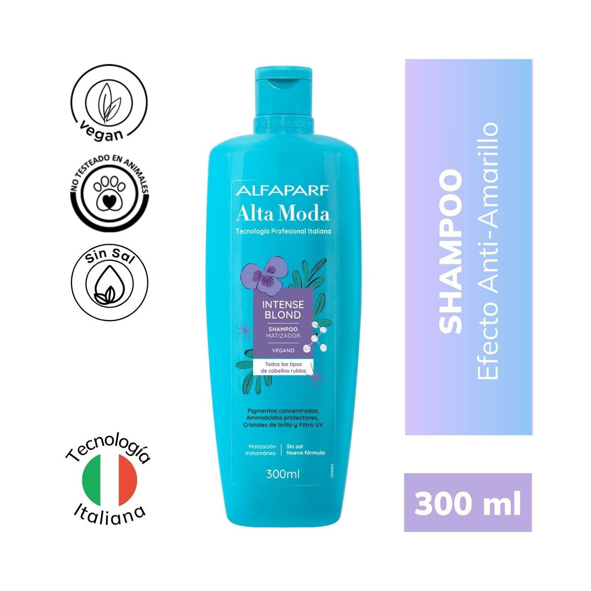 ALTA MODA - Shampoo Alta Moda Intense Blond Botella 300 mL