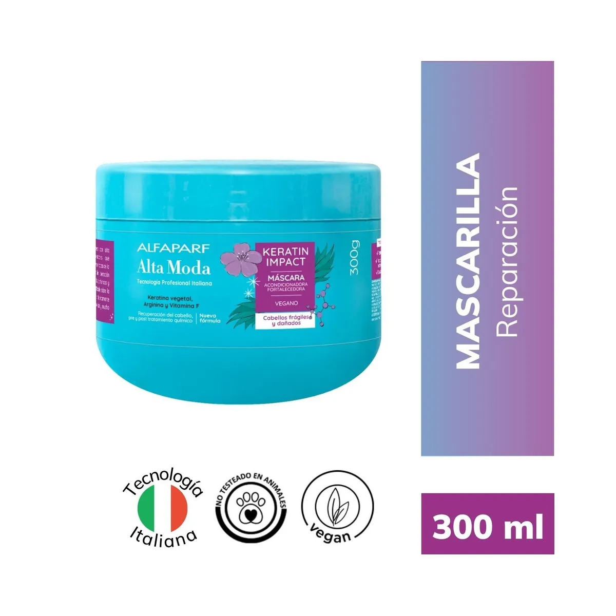 ALTA MODA - Mascarilla Alta Moda Keratin Impact Envase 300 g