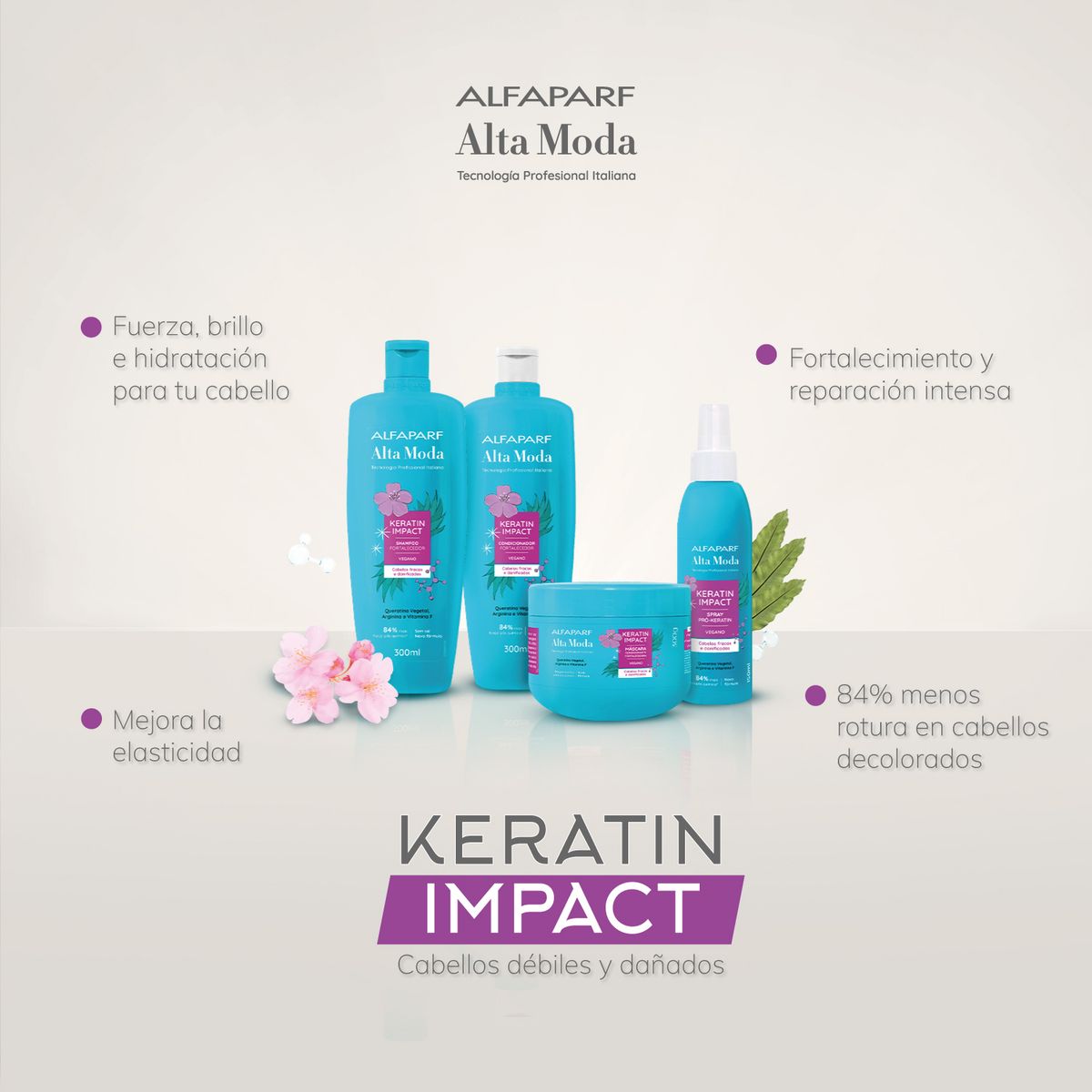 ALTA MODA - Mascarilla Alta Moda Keratin Impact Envase 300 g