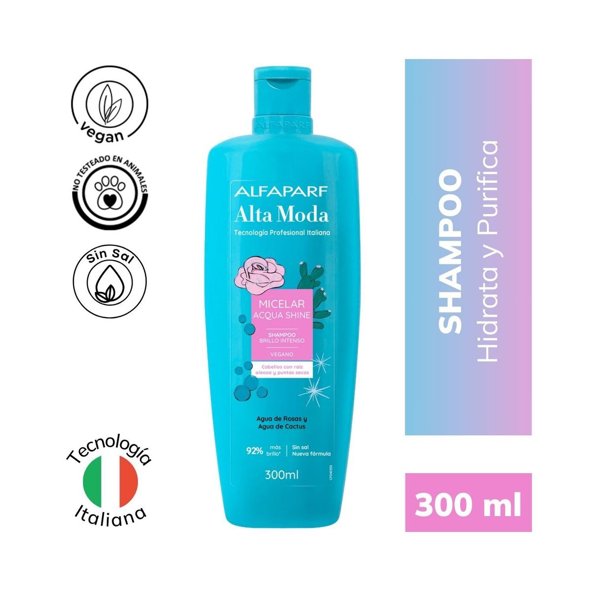 ALTA MODA - Shampoo Alta Moda Micelar Acqua Botella 300 mL