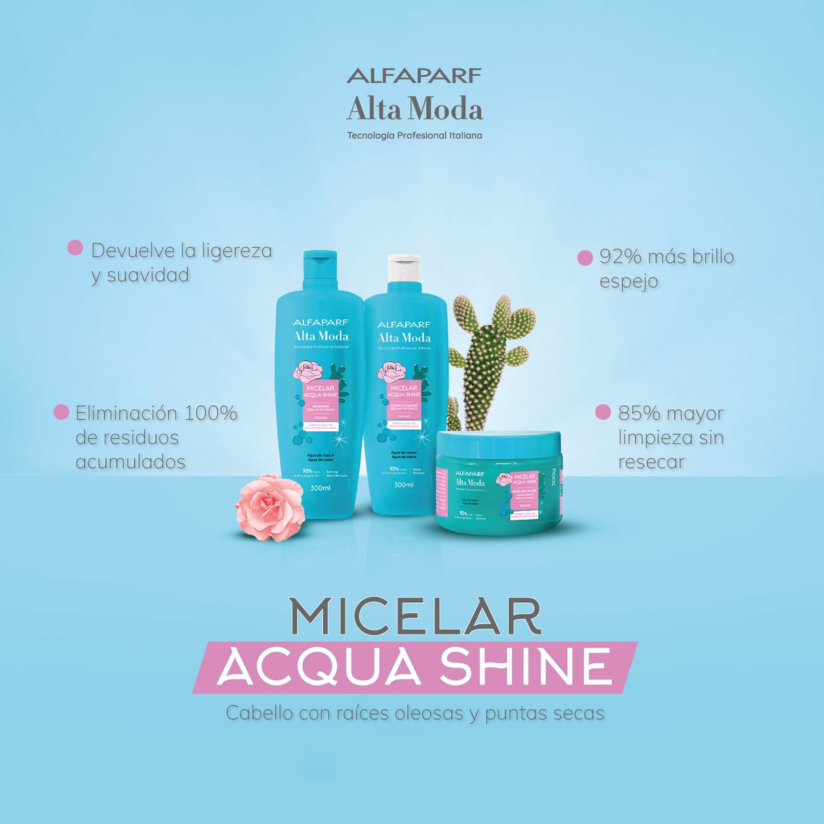 ALTA MODA - Shampoo Alta Moda Micelar Acqua Botella 300 mL
