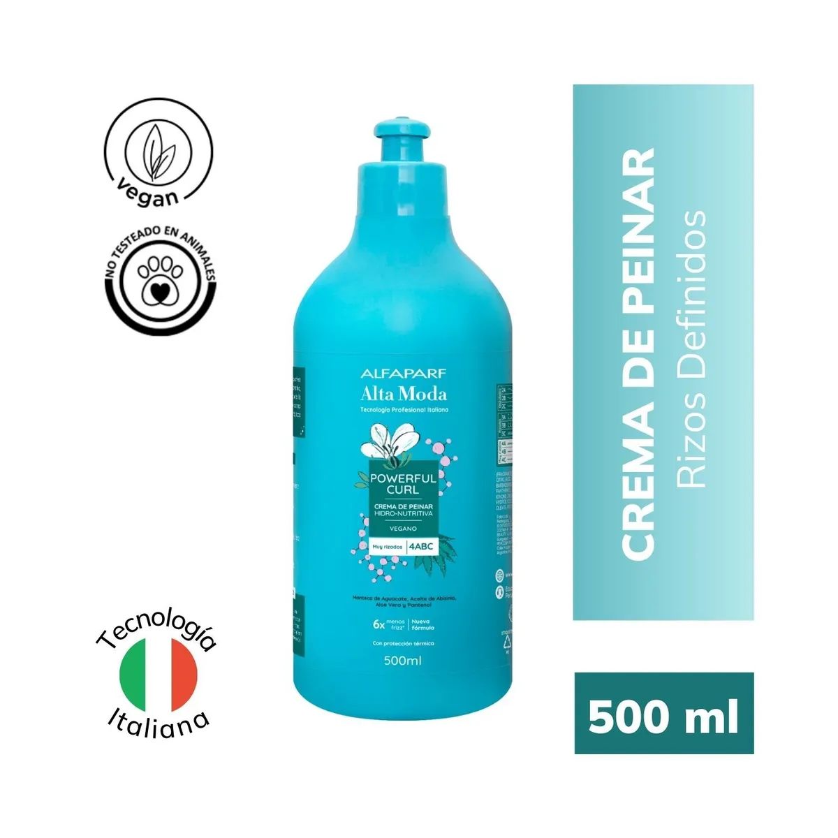 ALTA MODA - Crema para Peinar Alta Moda Power Curl Botella 500 g