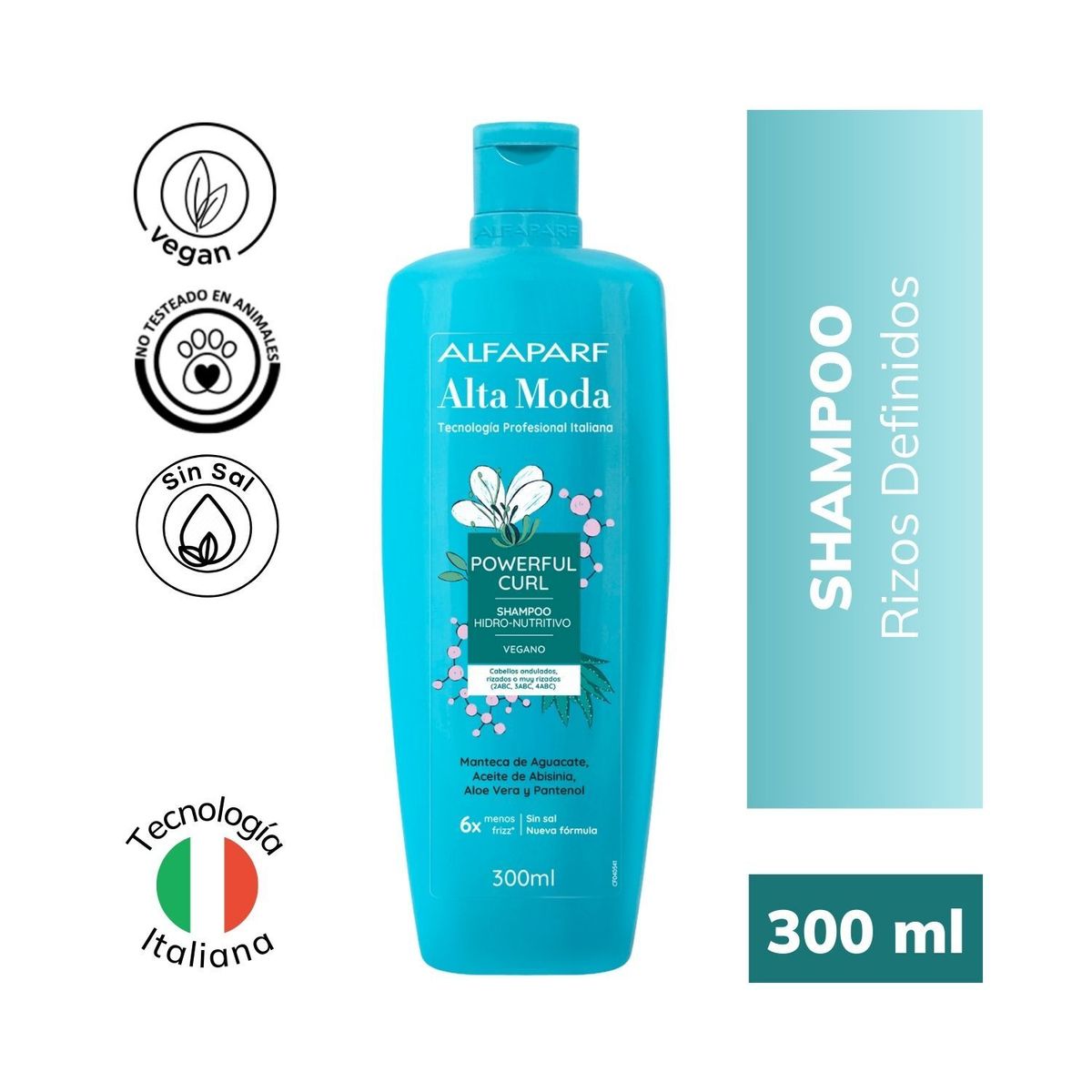 ALTA MODA - Shampoo Alta Moda Powerful Curl Botella 300 mL