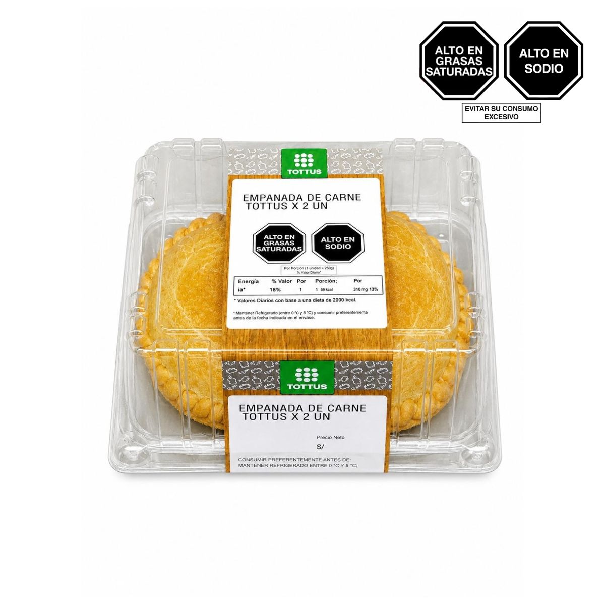 TOTTUS - Empanada de Carne Tottus Empaque 2 Und