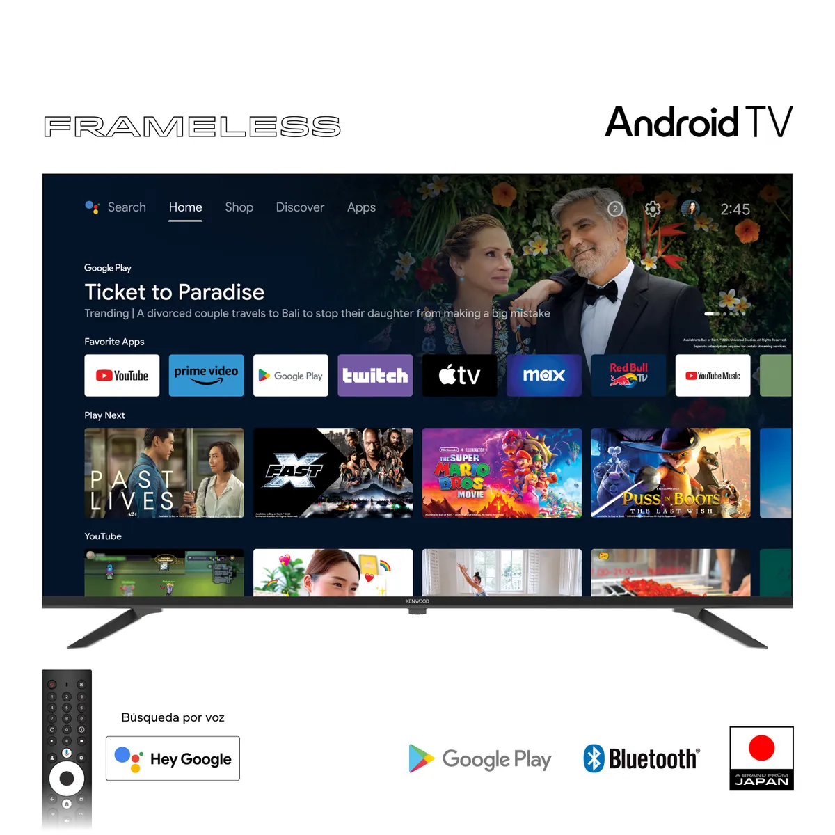 KENWOOD - Televisor Kenwood LED 50'' UHD Android TV LTK-K50B54A