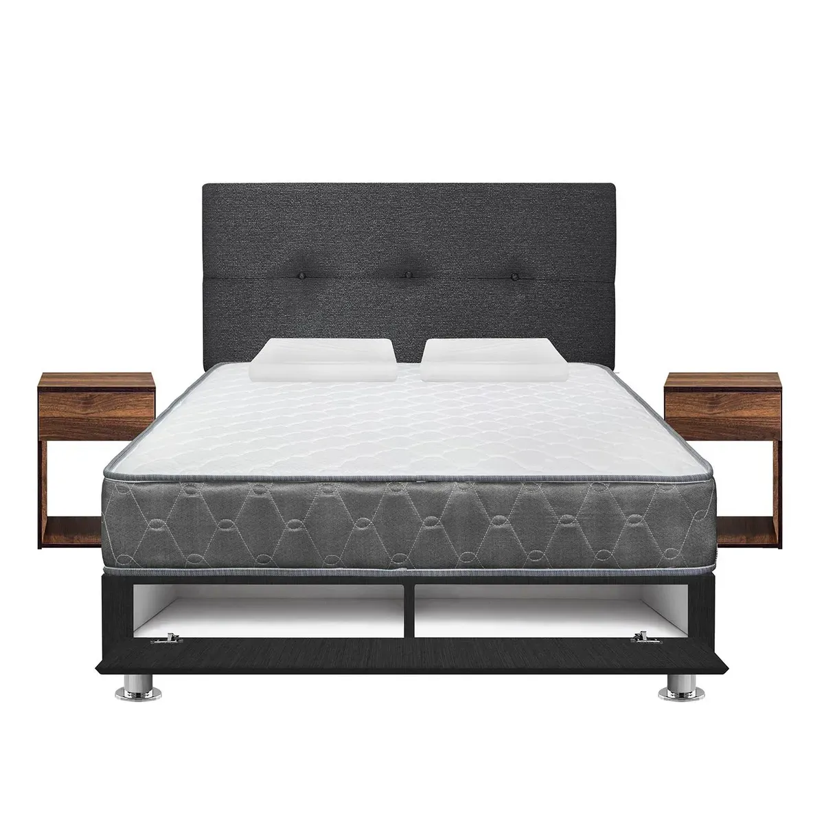 FORLI - Dormitorio Sabanera Gris Jallpa 2P+Vel+Sof Ca