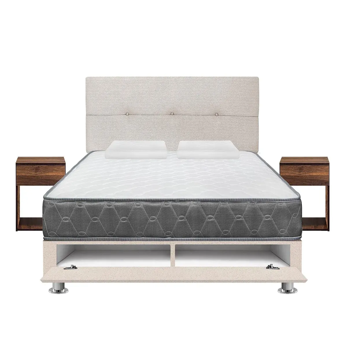 FORLI - Dormitorio Sabanera Beige Jallpa 2P+Vel+Sof Ca