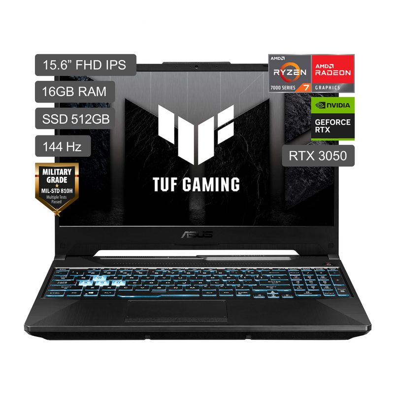 ASUS - Laptop ASUS TUF Gaming A15 R7 7435HS 16GB 512GB RTX3050