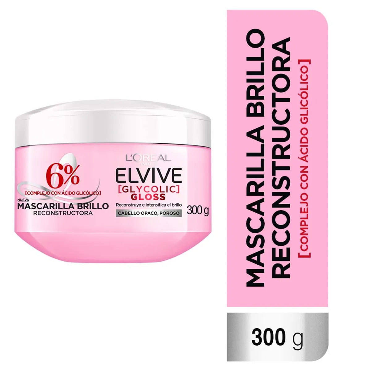 ELVIVE - Mascarilla Capilar Elvive Glycolic Gloss Envase 300 mL