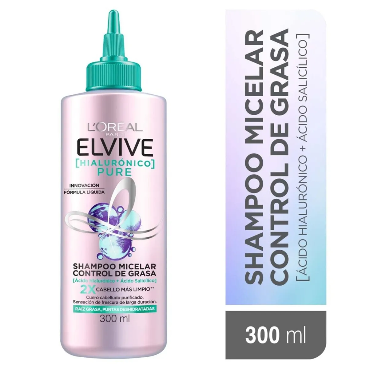 ELVIVE - Shampoo Elvive Hialurónico Pure Micelar Envase 300 mL