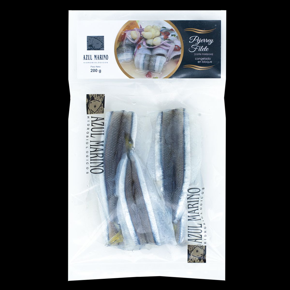 AZUL MARINO - Pejerrey Corte Mariposa Congelada x 200 g