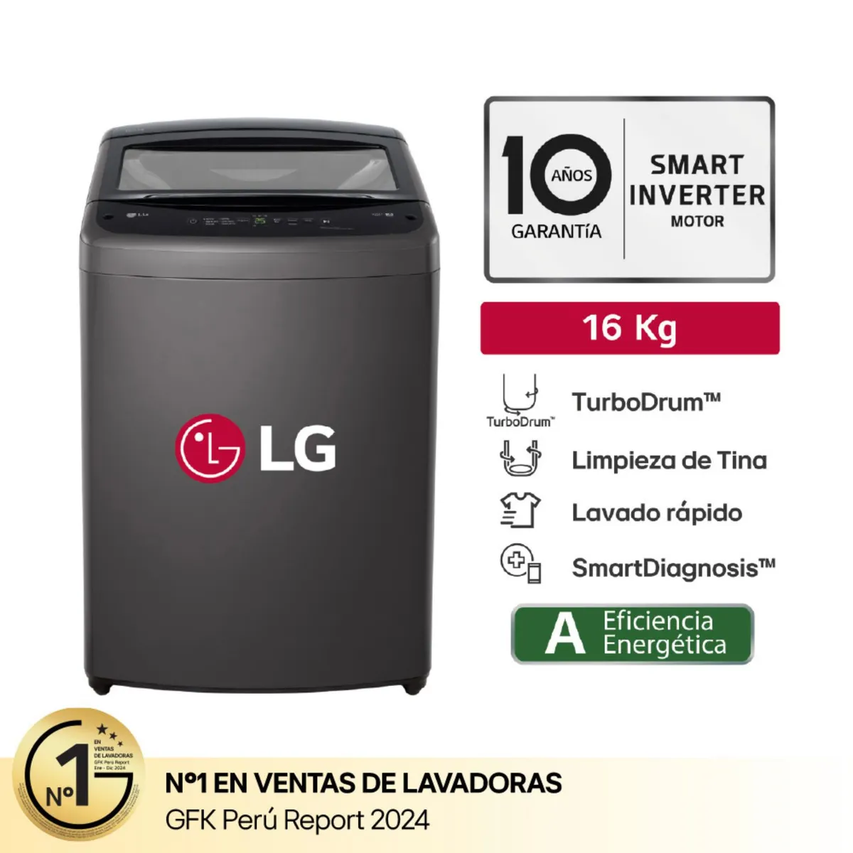 LG - Lg Lavadora Wt16Bvtb