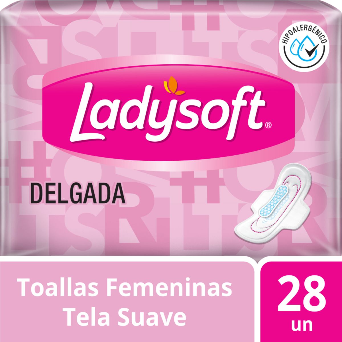 LADYSOFT - Toallas Higiénicas Ladysoft Delgada Tela Suave Empaque 28 Und