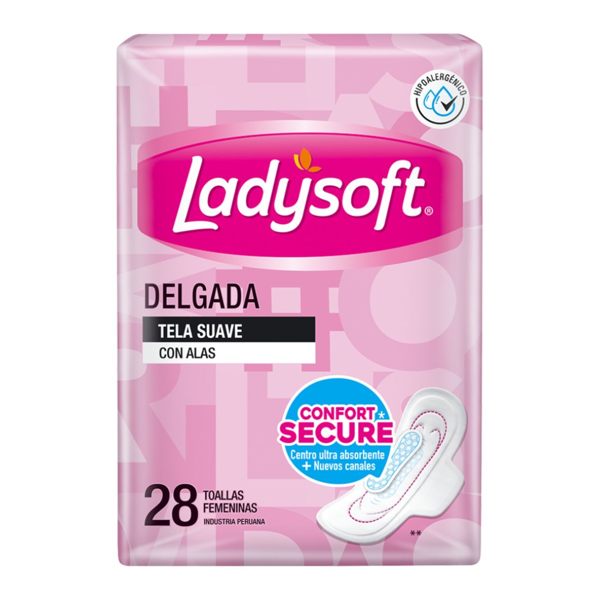 LADYSOFT - Toallas Higiénicas Ladysoft Delgada Tela Suave Empaque 28 Und