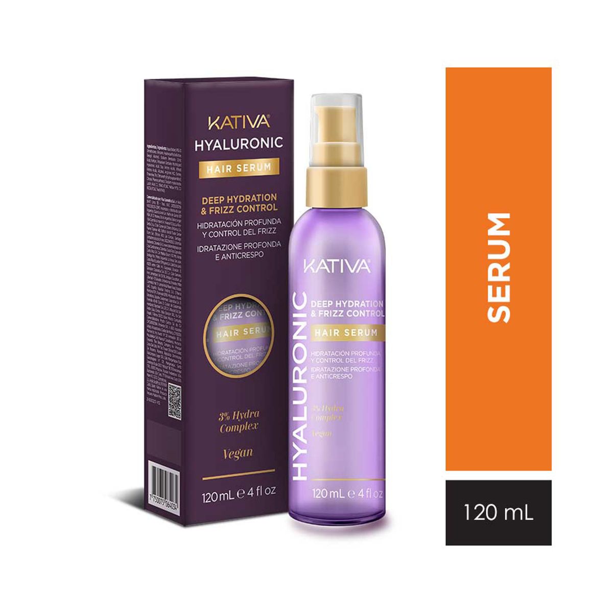 KATIVA - Sérum Capilar Kativa Hidratación Frizz Control Envase 20 mL