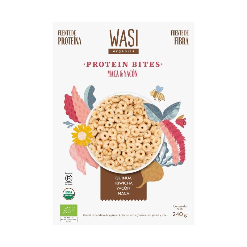 WASI ORGANICS - Cereal Wasi Organics Maca Y Yacón Orgánico Caja 240 g