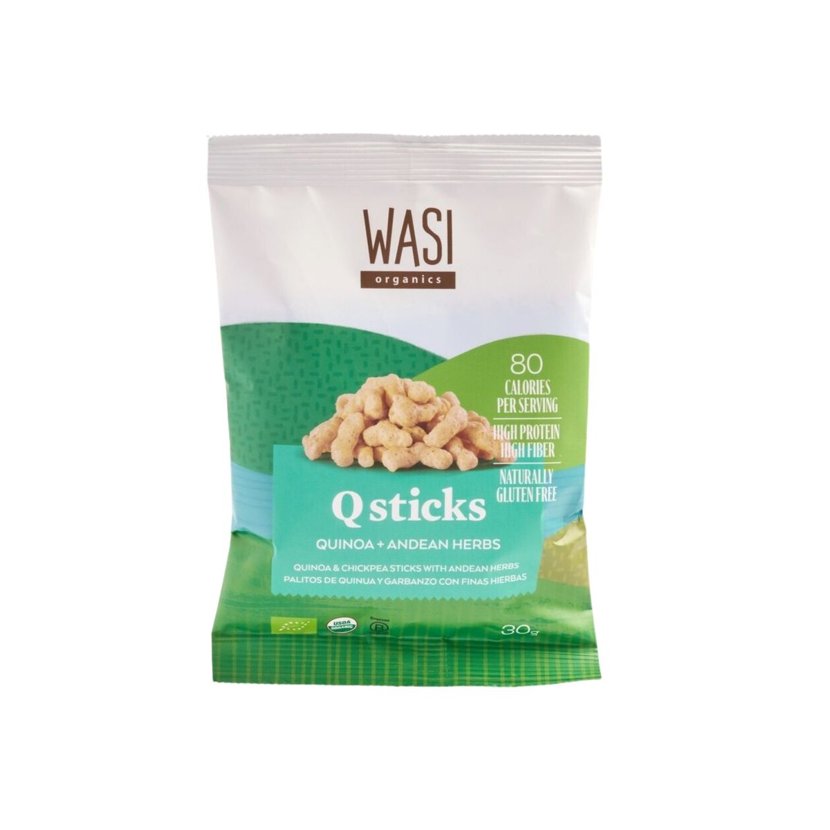 WASI ORGANICS - Palitos de Quinua y Garbanza con Finas Hierbas Wasi Organics Bolsa 30 g