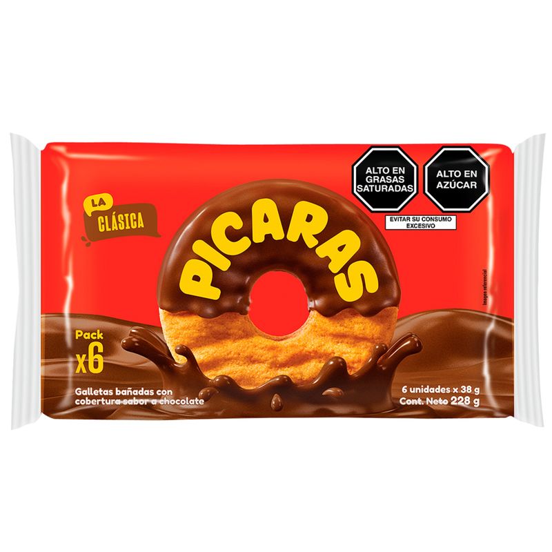 PICARAS - Galletas Picaras Clásicas Sixpack 228 g