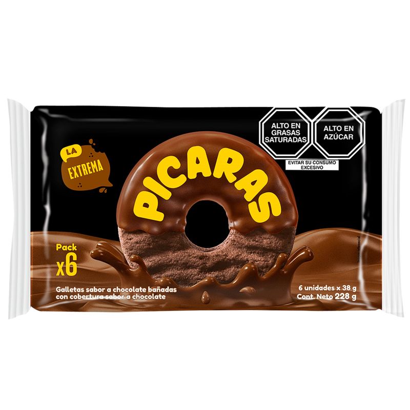 PICARAS - Galletas Picaras Extremas Pack 6 Und