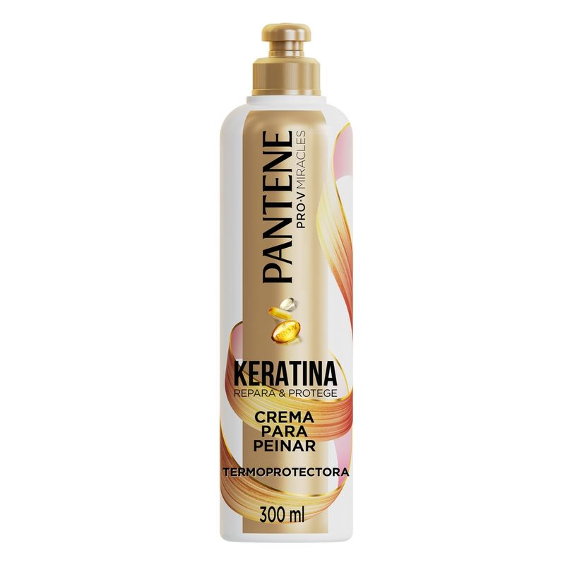 PANTENE - Pantene Pro-V Miracles Keratina Repara y Protege Crema para Peinar Termoprotectora 300 ml