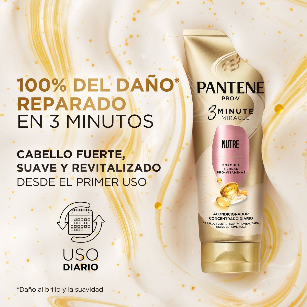 Pantene - Acondicionador Pantene 3 Minute Miracle Nutre Con Colágeno Y Perlas Pro-vitaminas Envase 170 mL