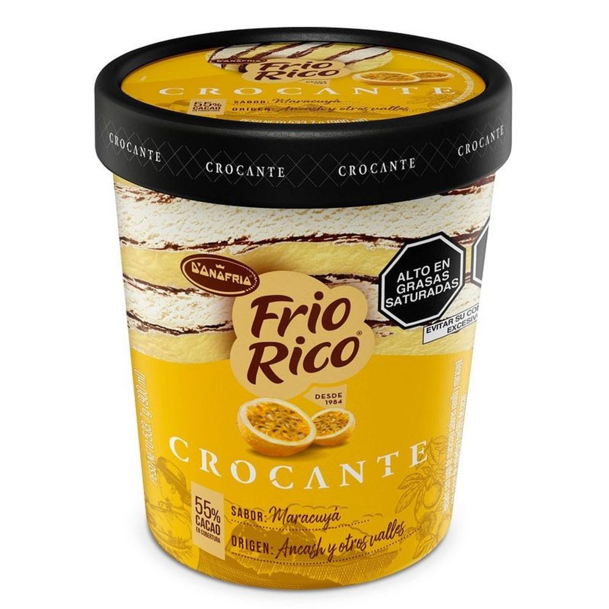 DONOFRIO - Helado Frío Rico Crocante Maracuyá Envase 900 mL