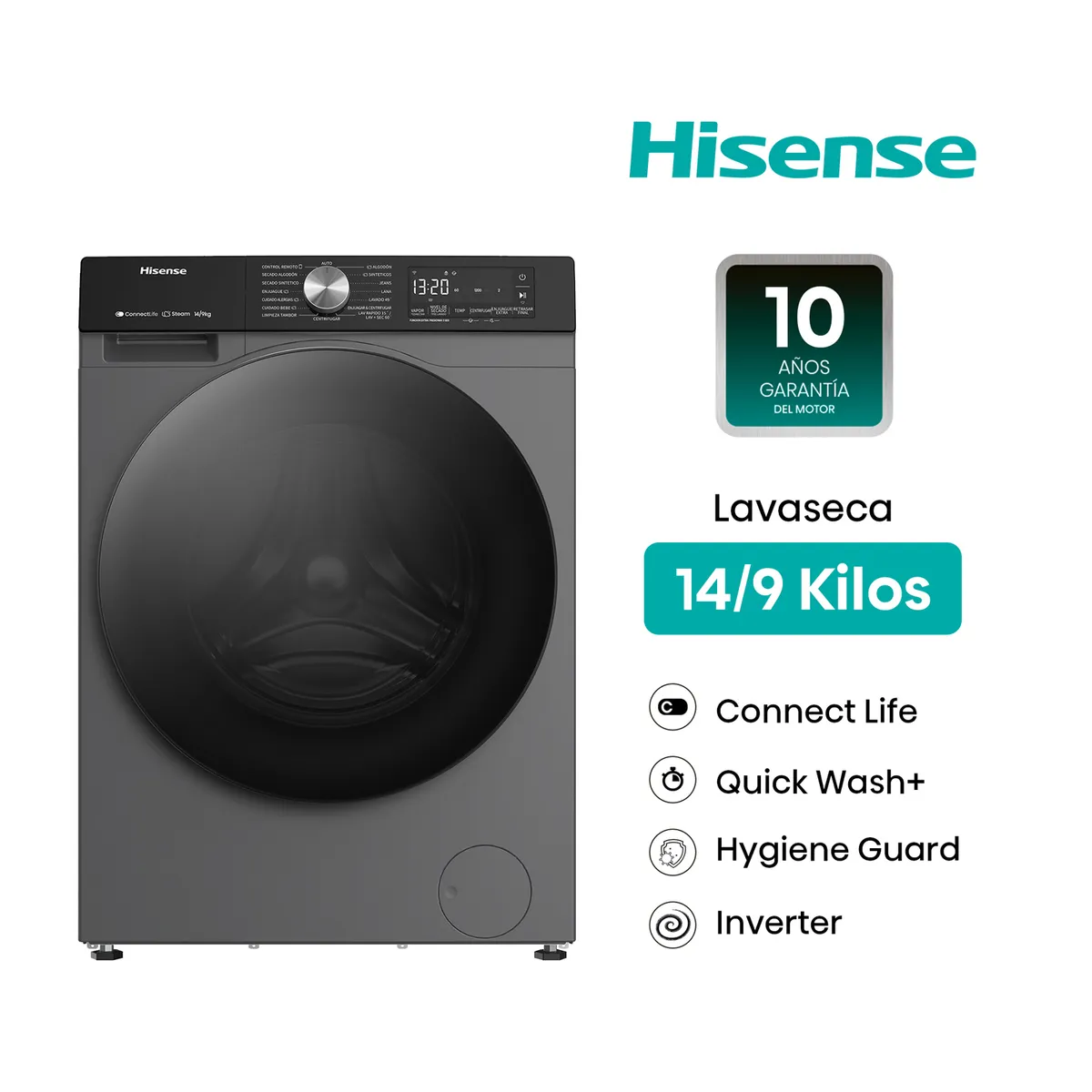 HISENSE - Hisense Wm Carga Frontal 14 a 9 Kg