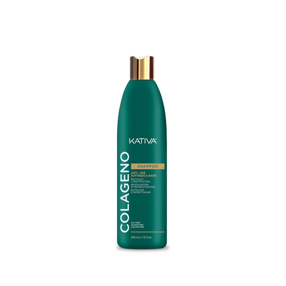 KATIVA - Shampoo Kativa Anti Age Softness & Shine Botella 355 mL