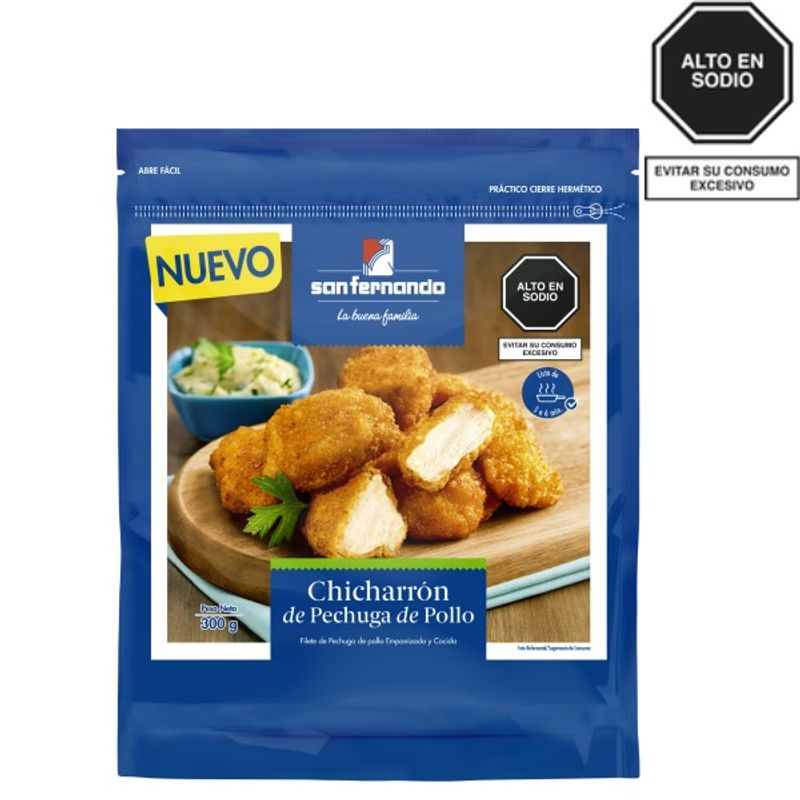 SAN FERNANDO - CHICHARRON DE PECHUGA POLLO SF X 300G