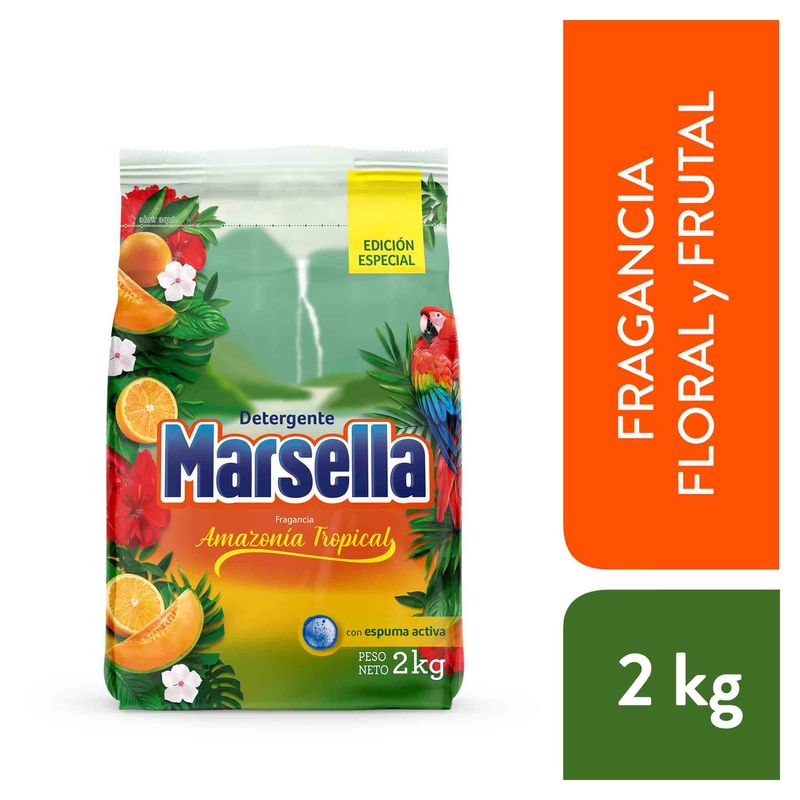 MARSELLA - Detergente en polvo Marsella Amazonía Tropical Bolsa 2 Kg