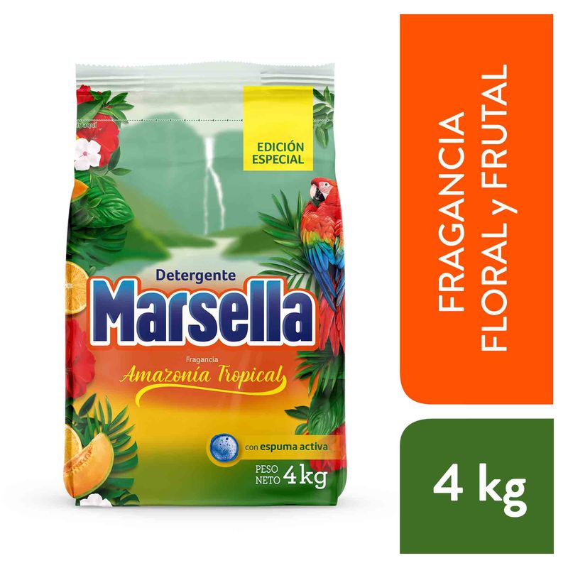 MARSELLA - Detergente en Polvo Marsella Amazonía Tropical Bolsa 4 Kg
