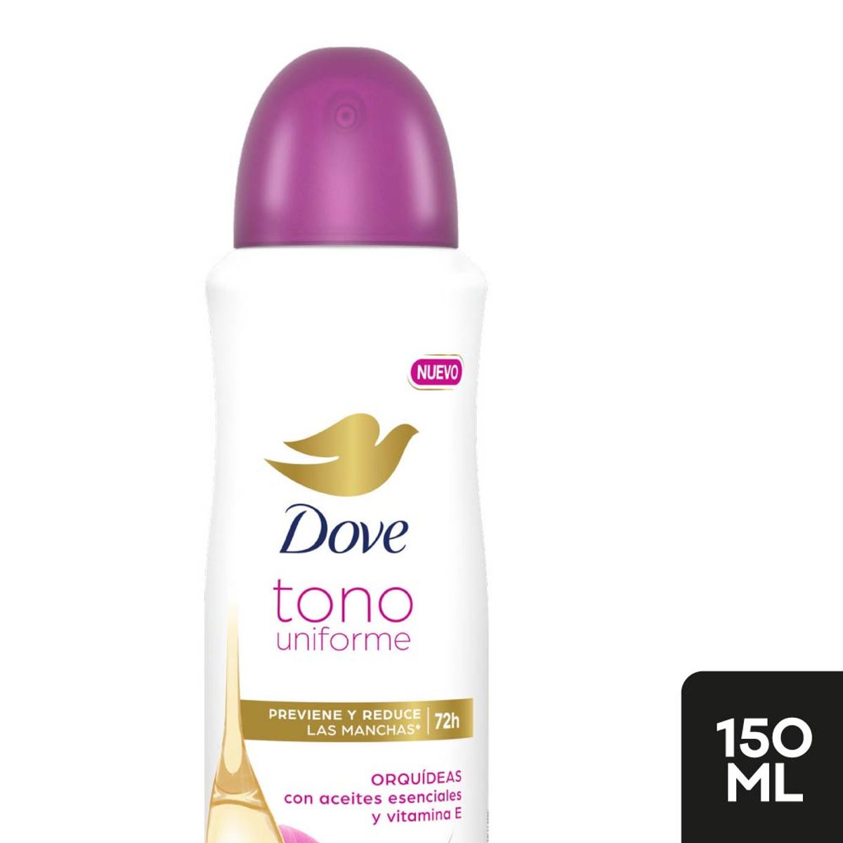 DOVE - Antitranspirante en Spray Dove Tono Uniforme Orquídea Envase 150 mL