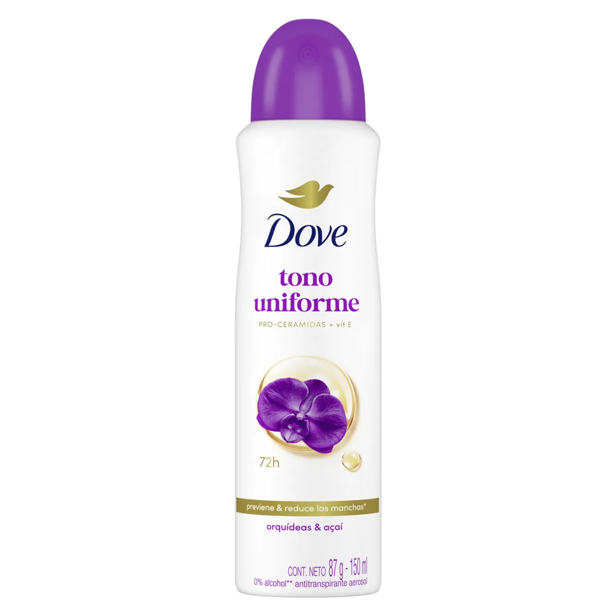 DOVE - Antitranspirante en Spray Dove Tono Uniforme Orquídea Envase 150 mL