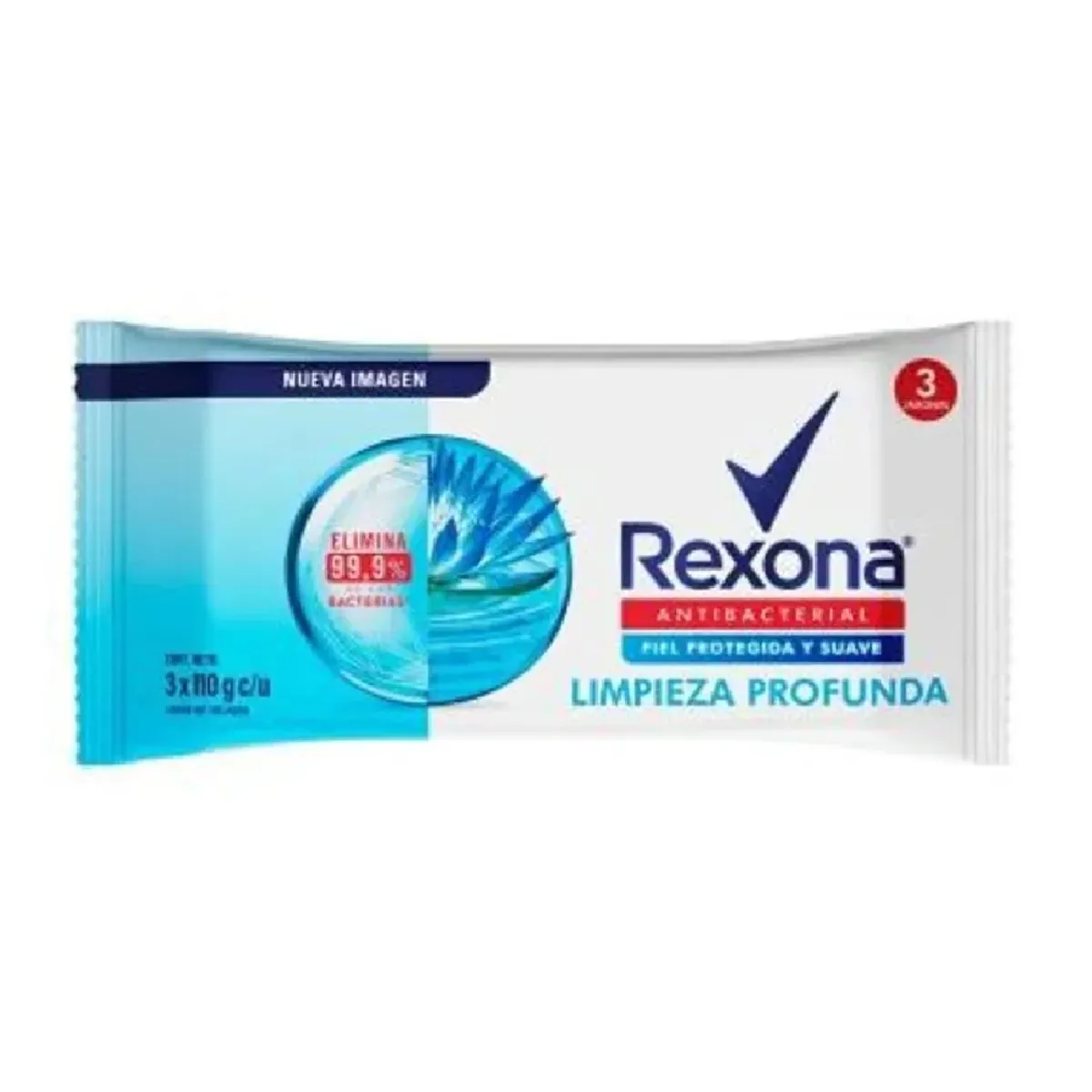 REXONA - Jabón de Tocador Rexona Limpieza Profunda Empaque 3 Und