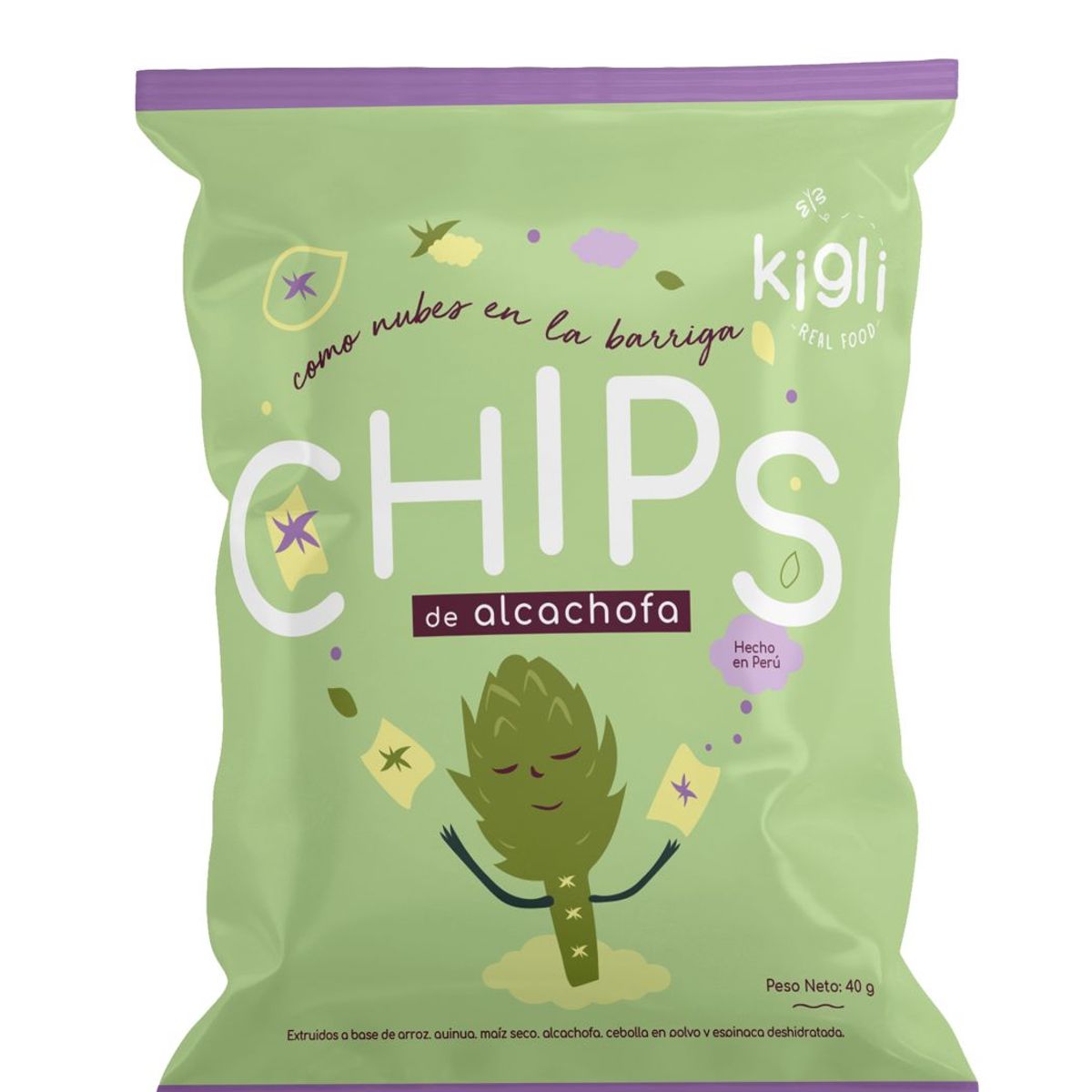 KIGLI - Chips Kigli Alcachofa Bolsa 40 g