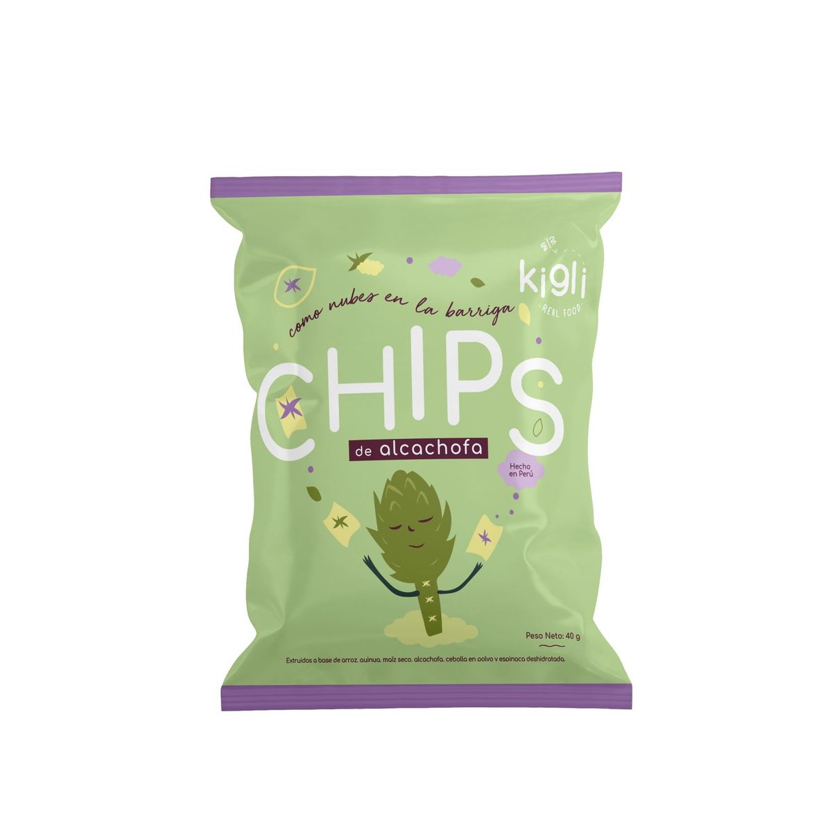KIGLI - Chips Kigli Alcachofa Bolsa 40 g