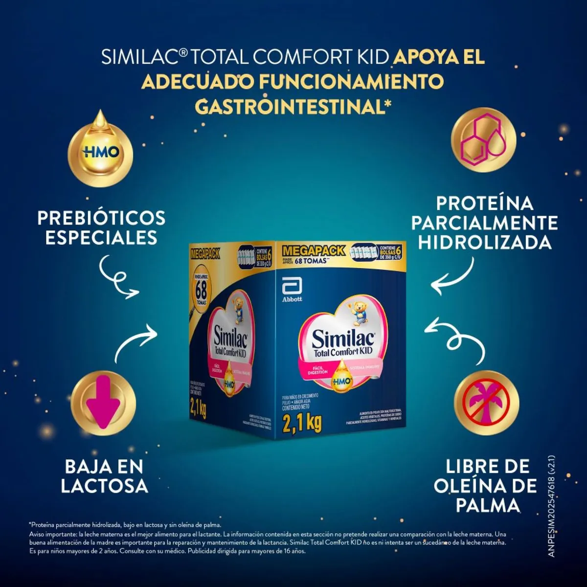 SIMILAC - Fórmula Infantil Similac Total Comfort Kid Lata 2.1 Kg